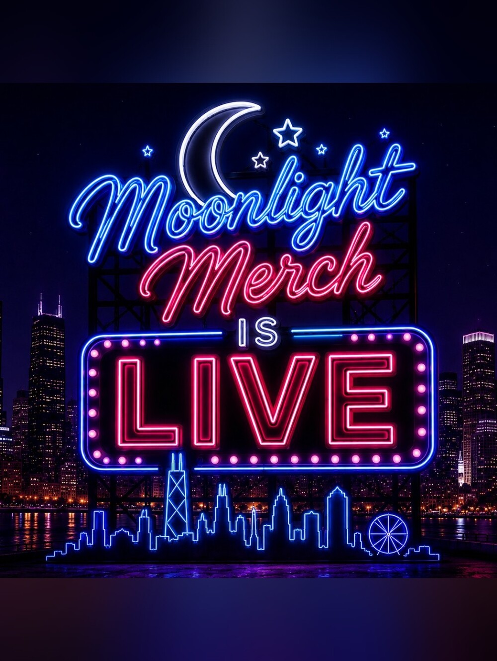 ✨💙🌙MOONLIGHT MERCH IS LIVE!!🌙💙✨ LET'S SELL & VIBE!! ☄️👾😄